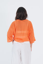CAMICIA MUSSOLA GIALLO/ARANCIONE