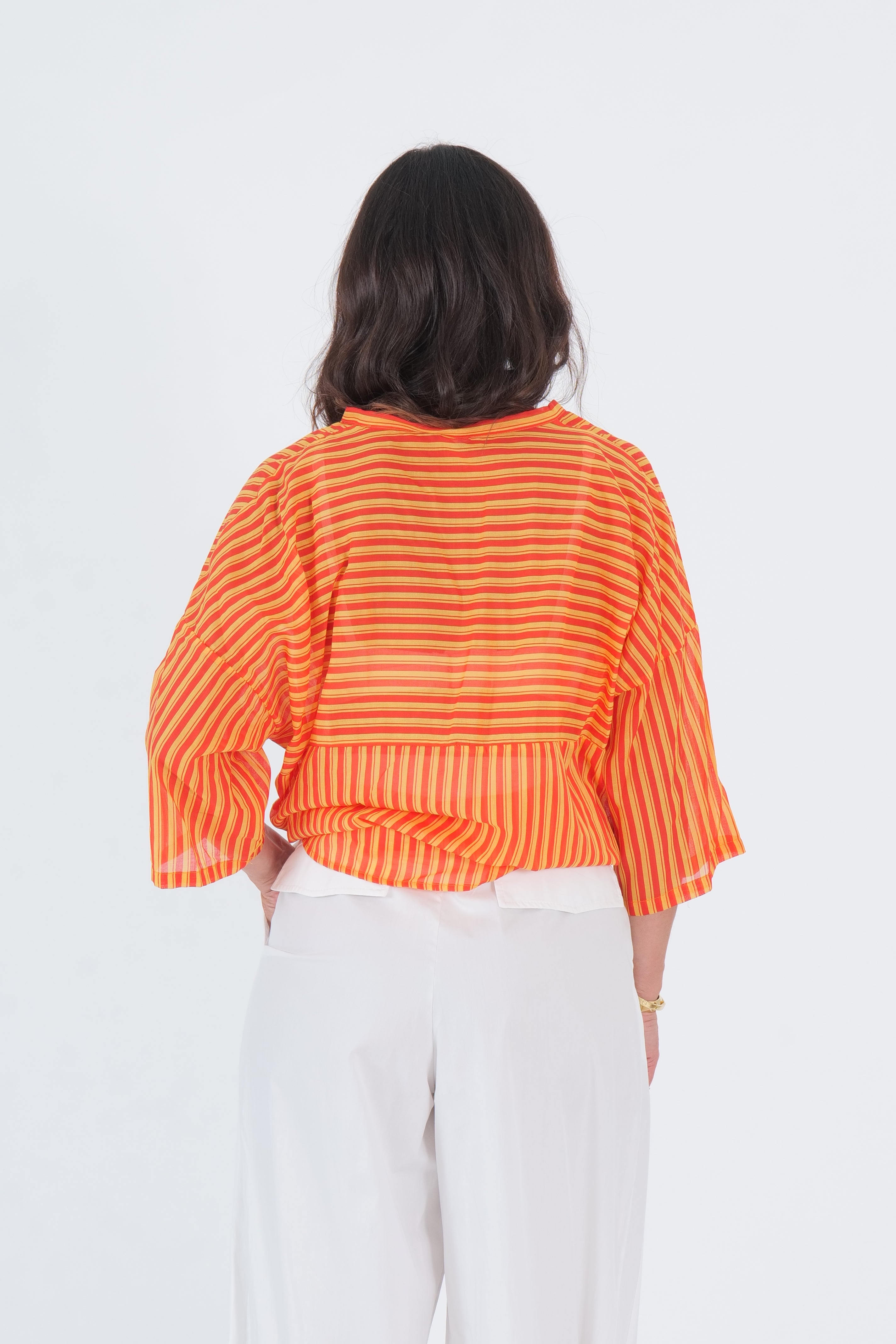 CAMICIA MUSSOLA GIALLO/ARANCIONE