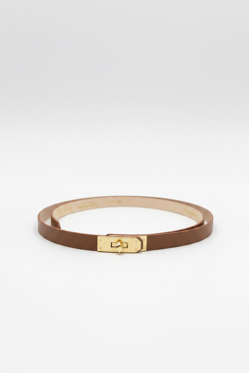 CINTURA SAFFIANO COGNAC LOU
