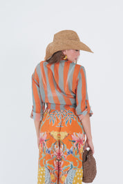 CAMICIA ECO RIGA ARANCIO/ZUCCHERO