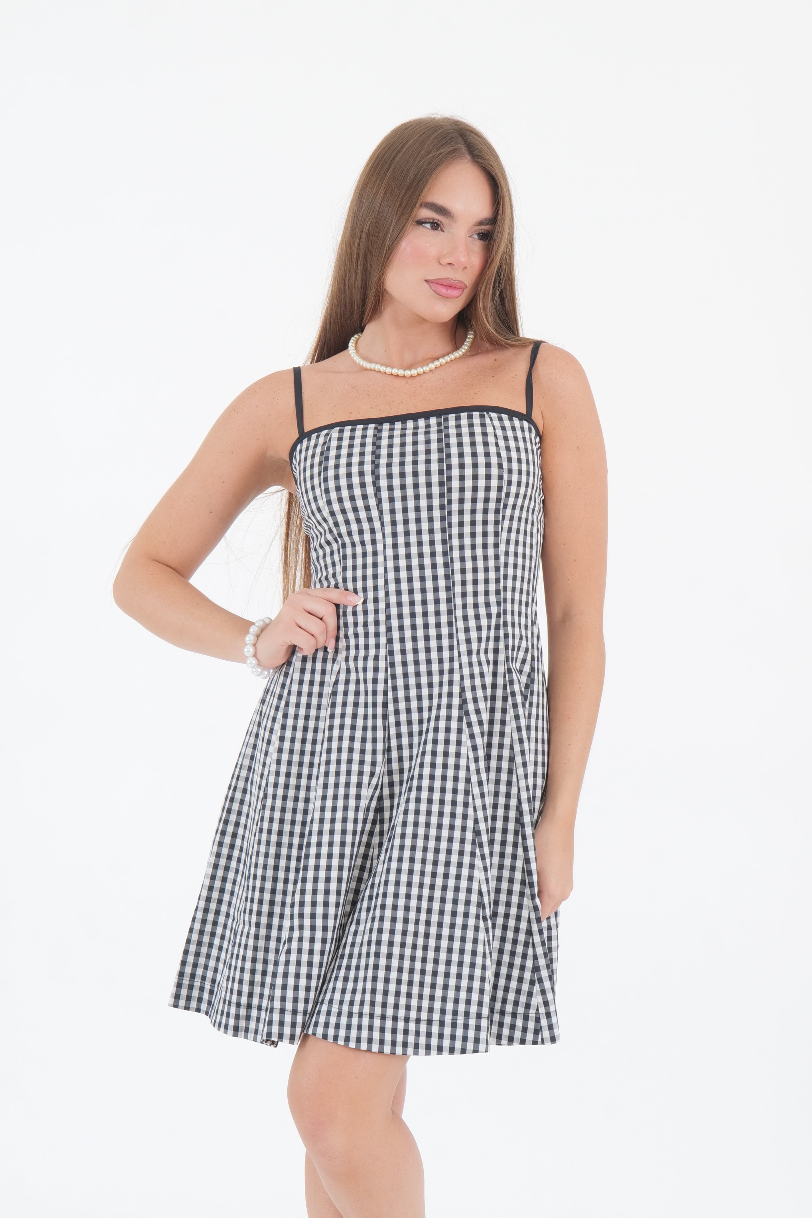 MINI DRESS VICHY NERO