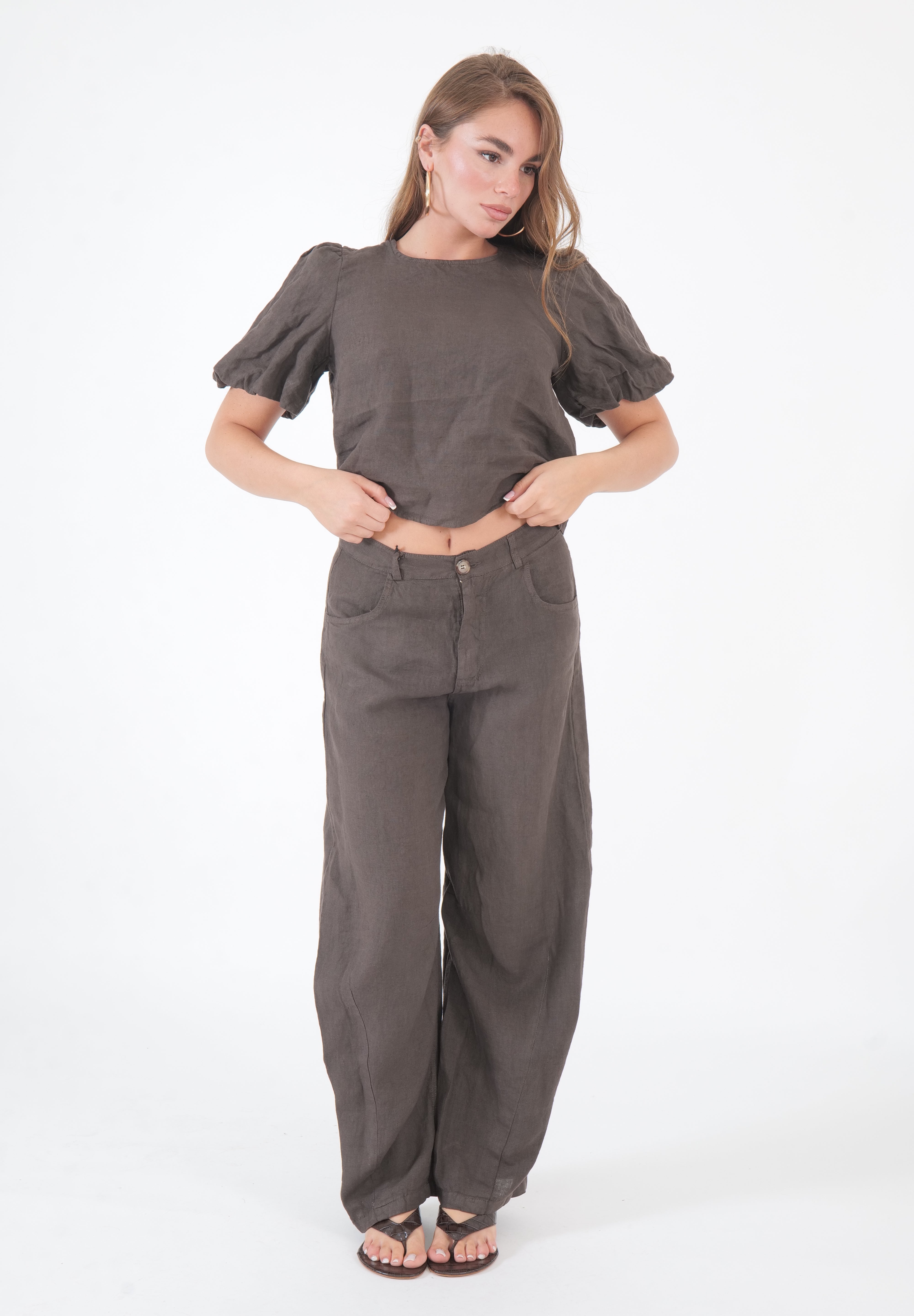 PANTALONE LINO MORO