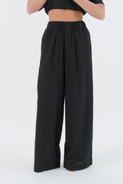 PANTALONE IN LINO BLACK