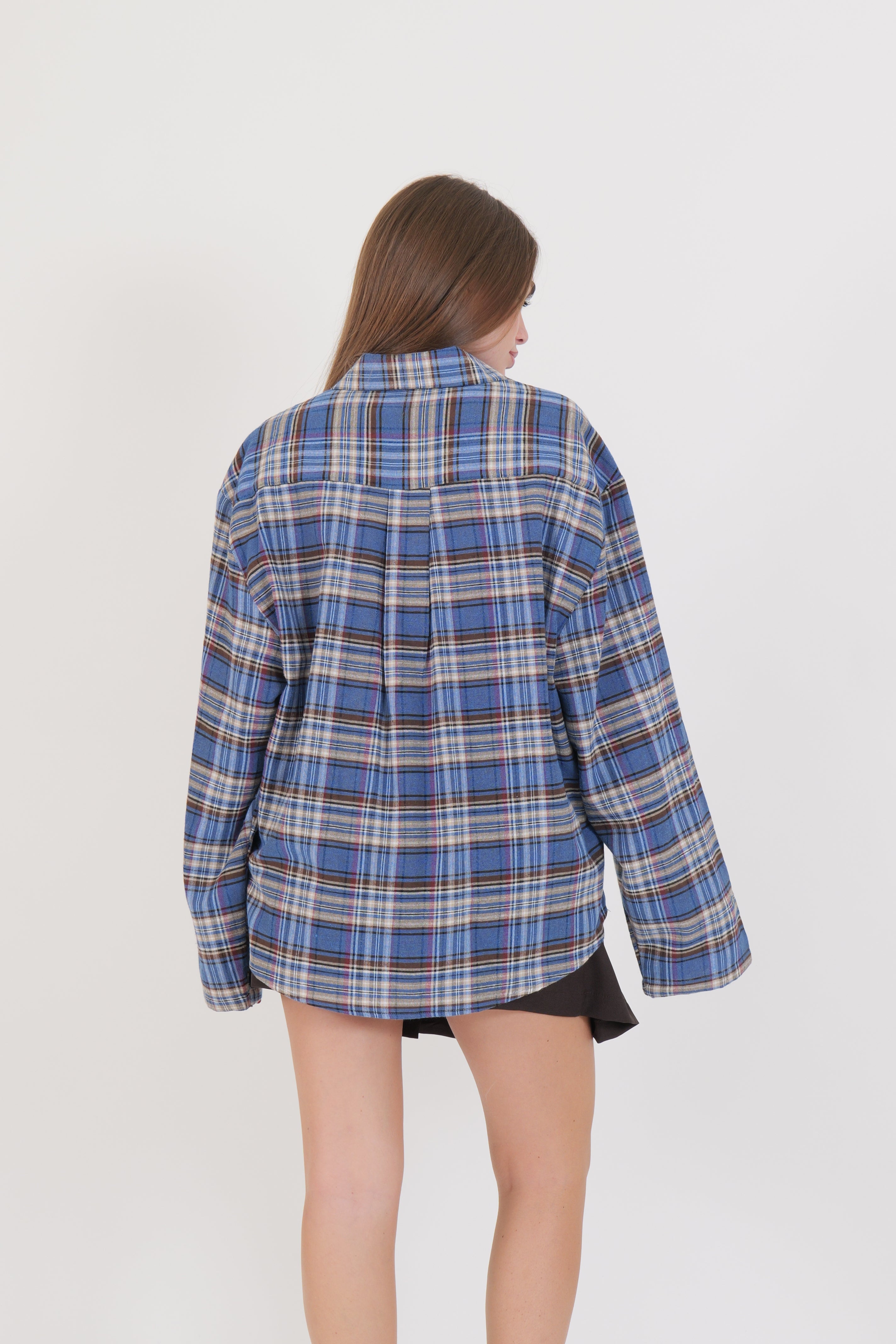 CAMICIA MAY BLU/MORO