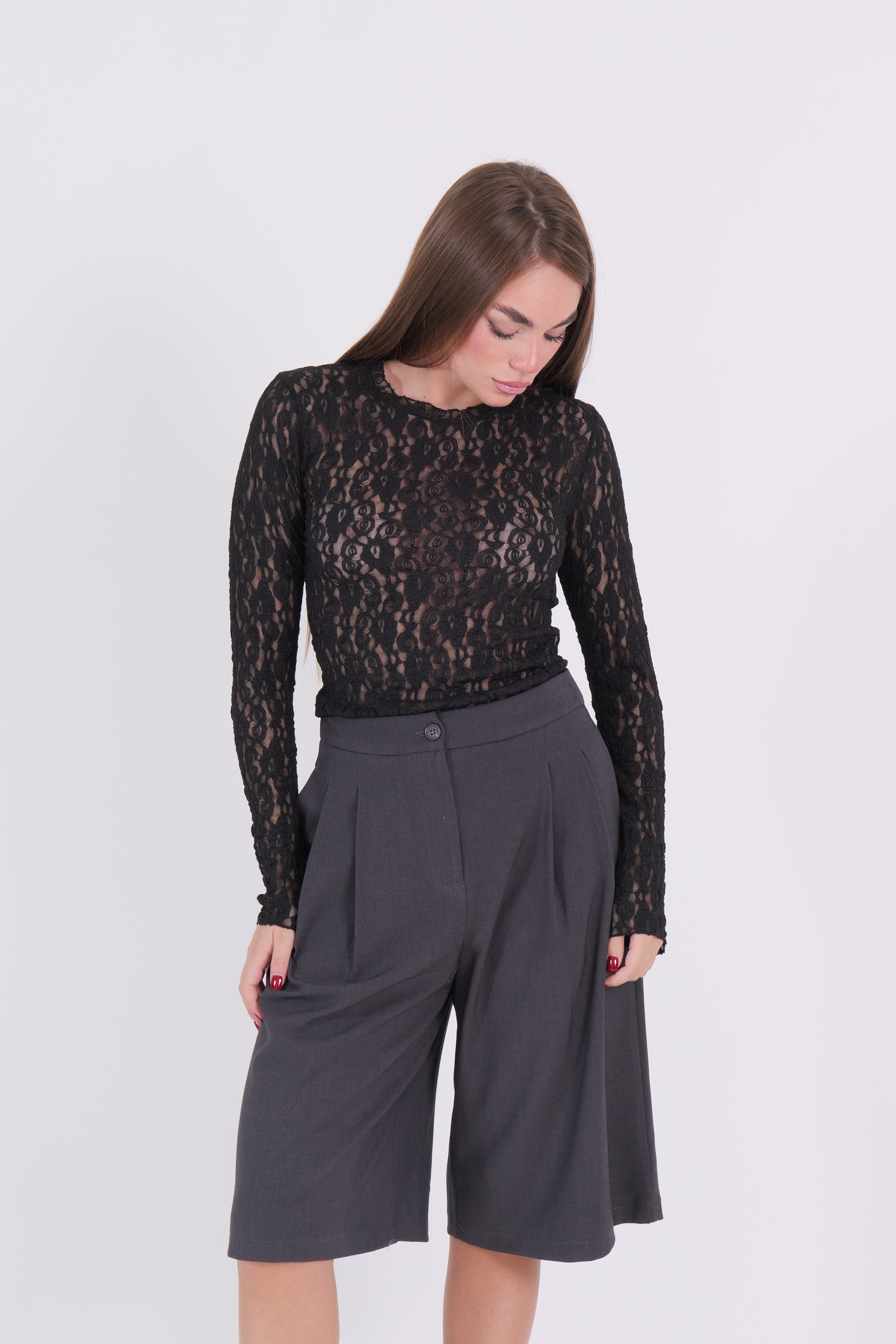 BODY GIROCOLLO PIZZO NERO
