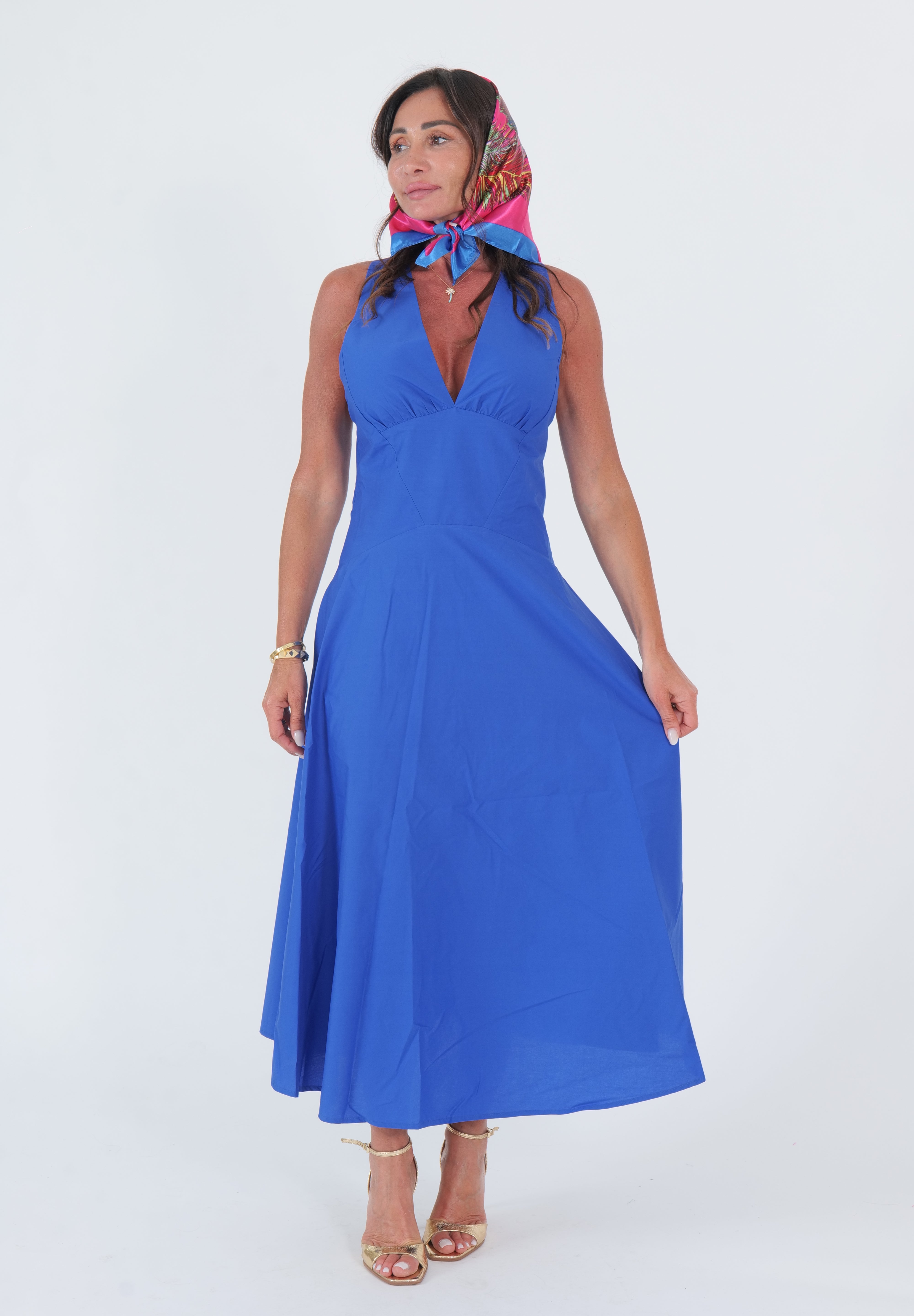 ABITO SCOLLO V BLU