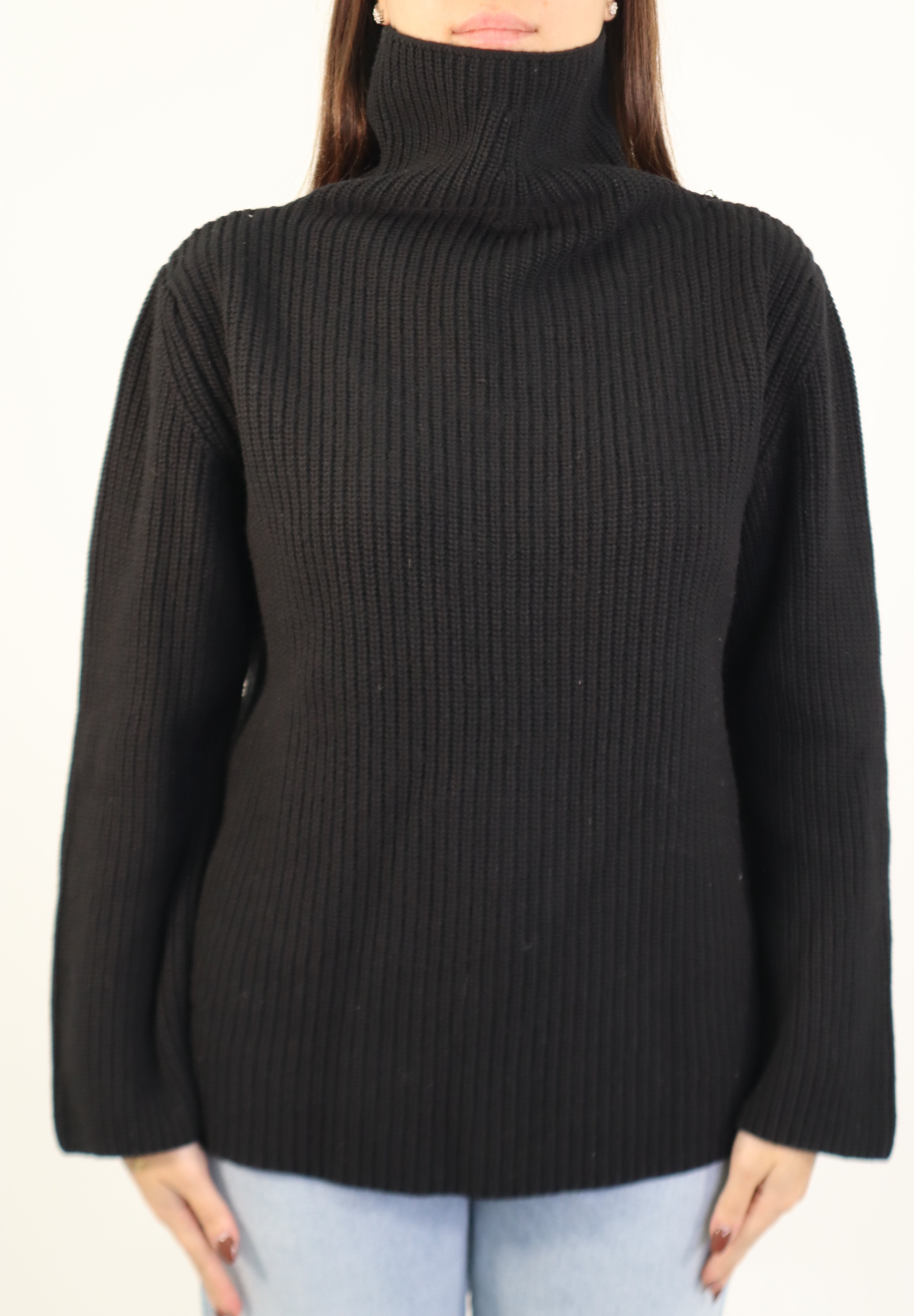 Maglione over collo alto