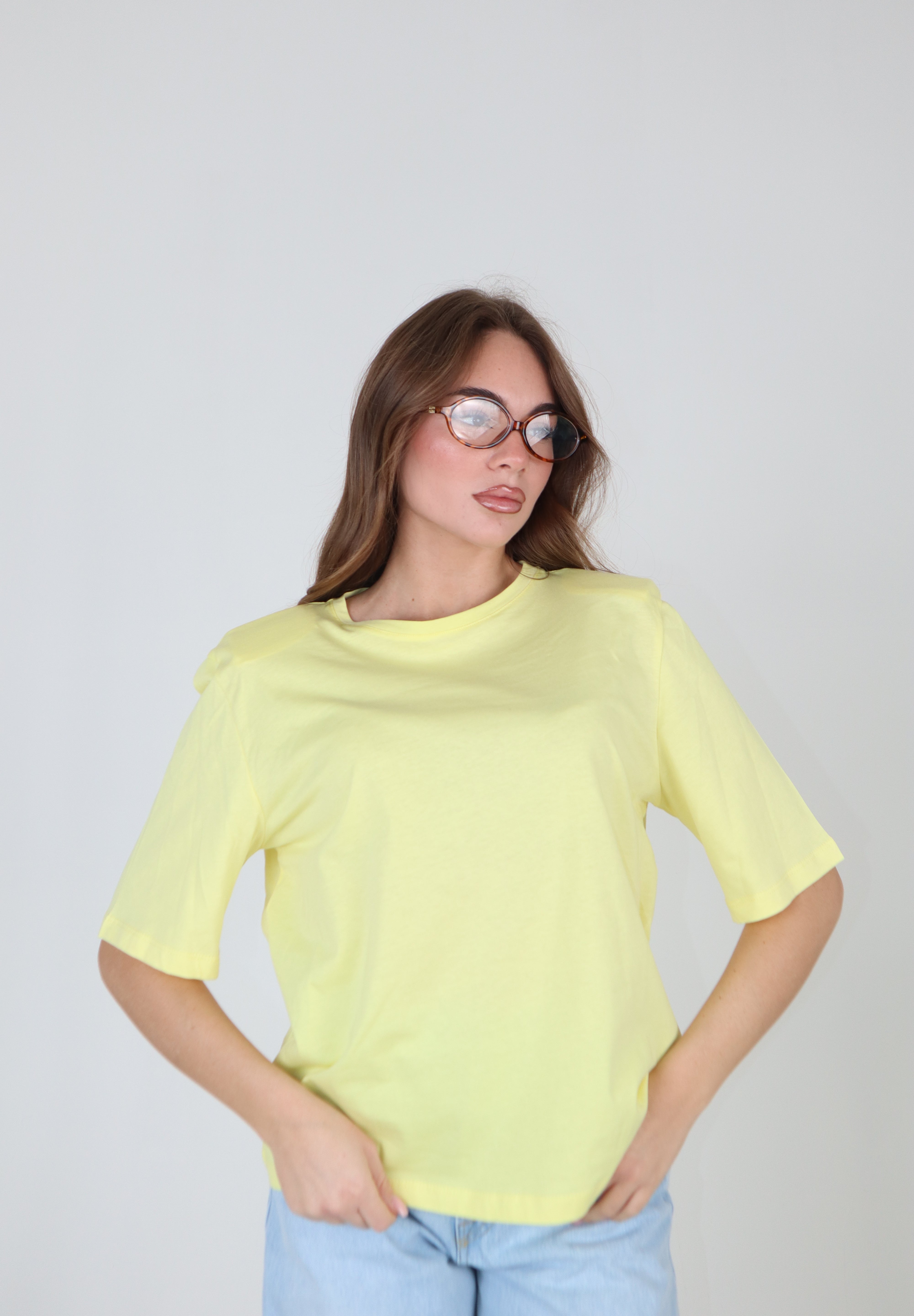 T-SHIRT SPALLINE COLORS GIALLO