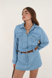ABITO CAMICIA DENIM TENCEL