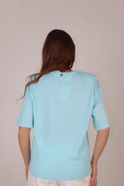 T-SHIRT SPALLINE COLORS AZZURRO