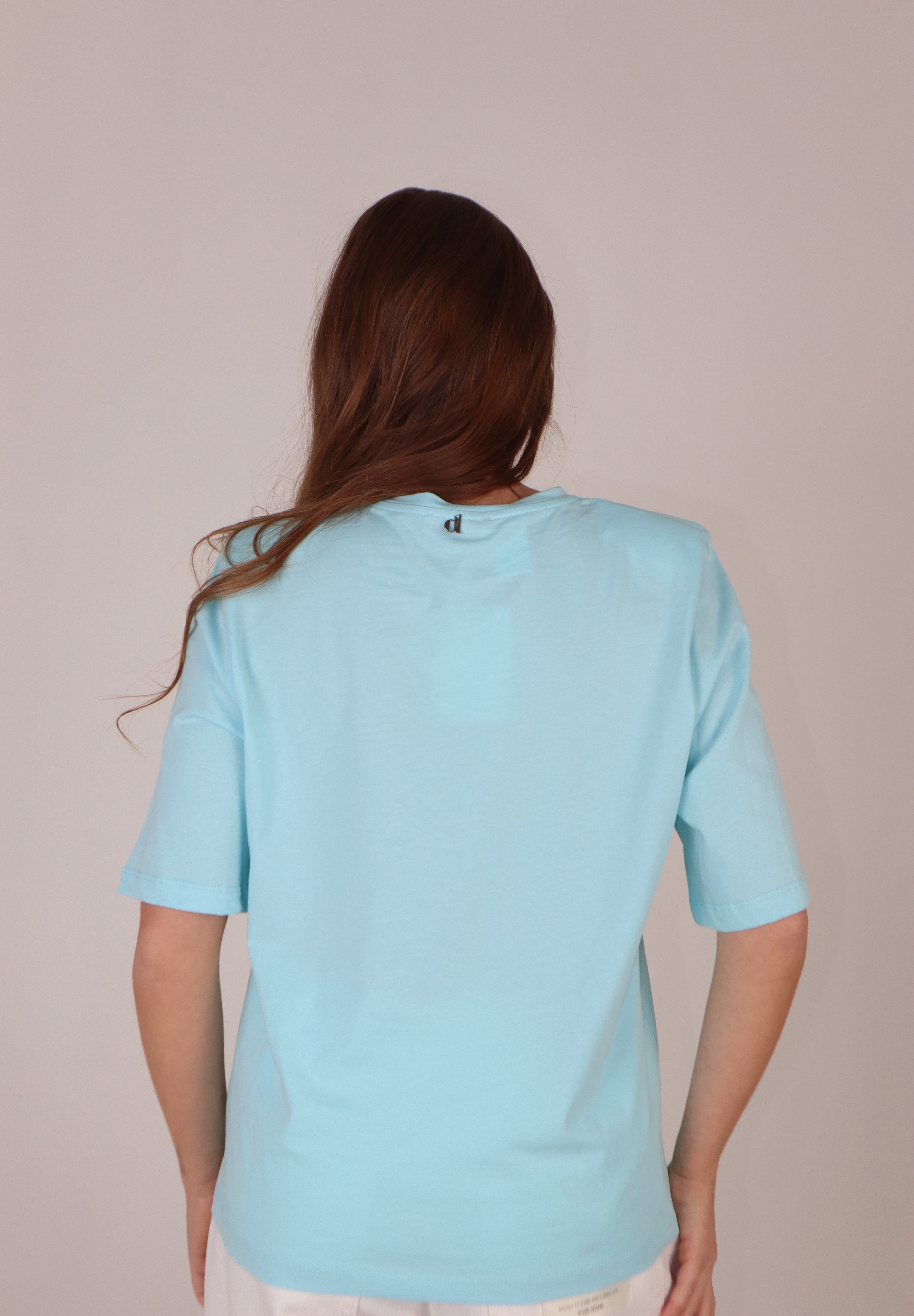T-SHIRT SPALLINE COLORS AZZURRO