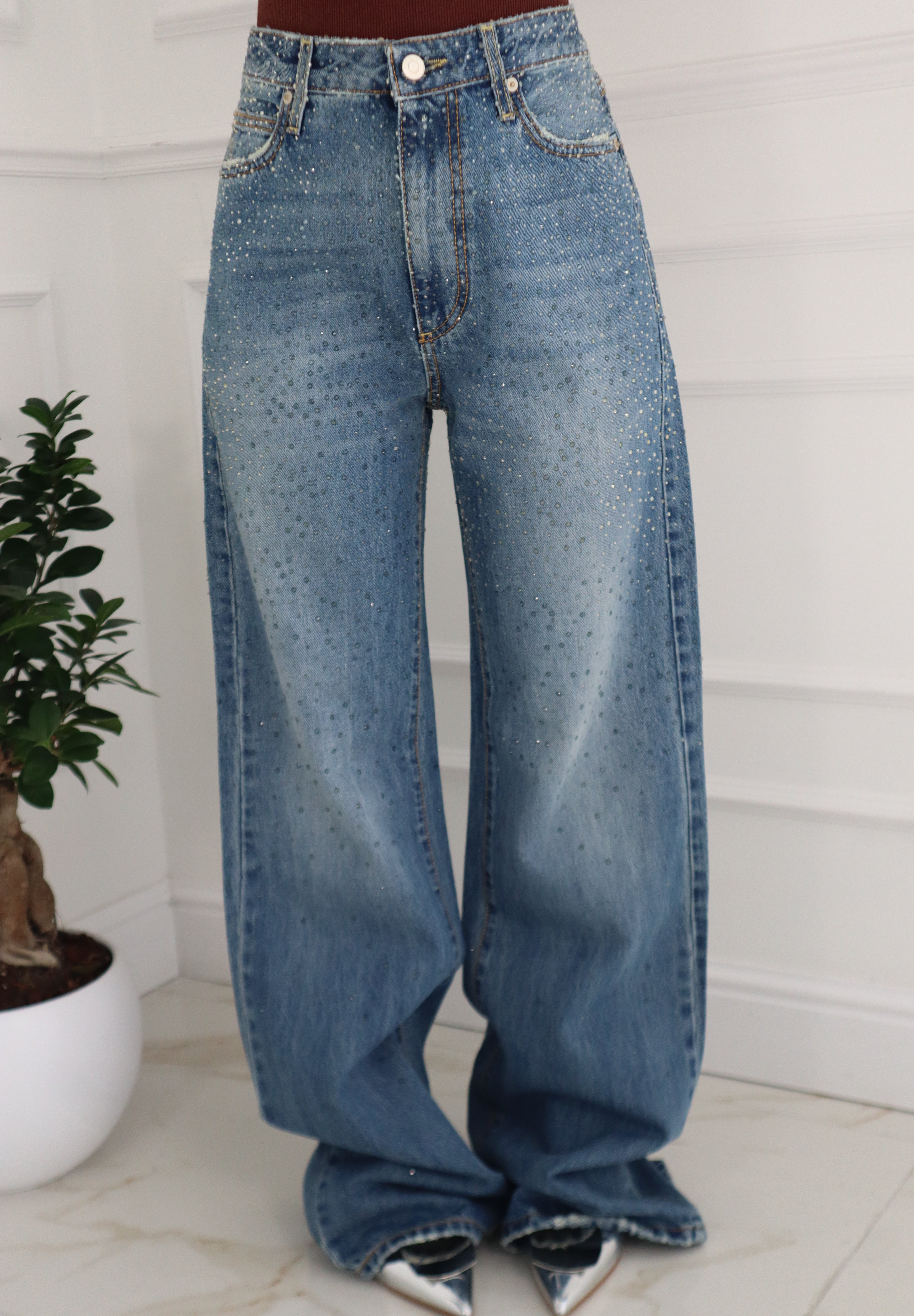 JEANS AGUA STRASS