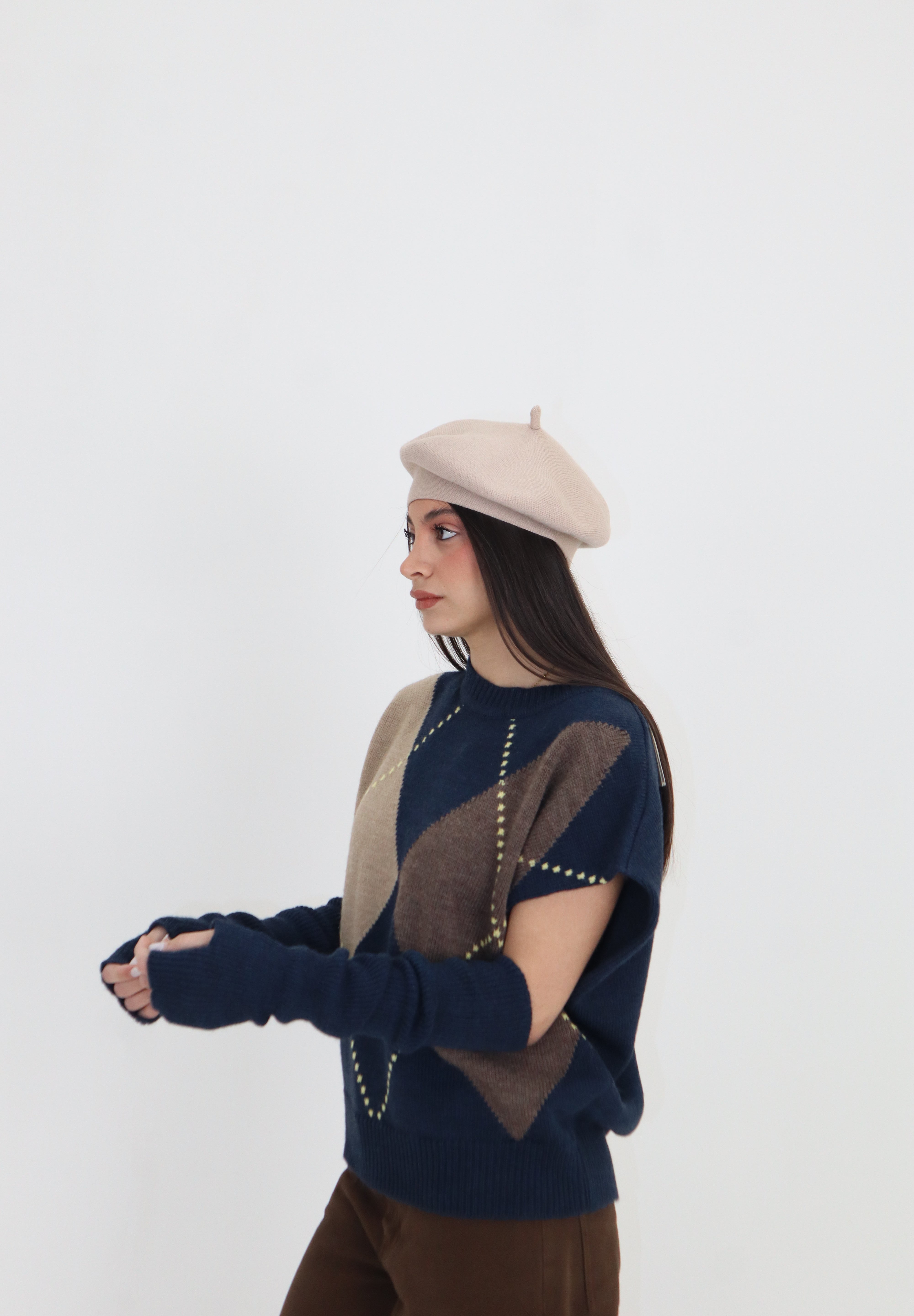 GILET GIROCOLLO ROMBI