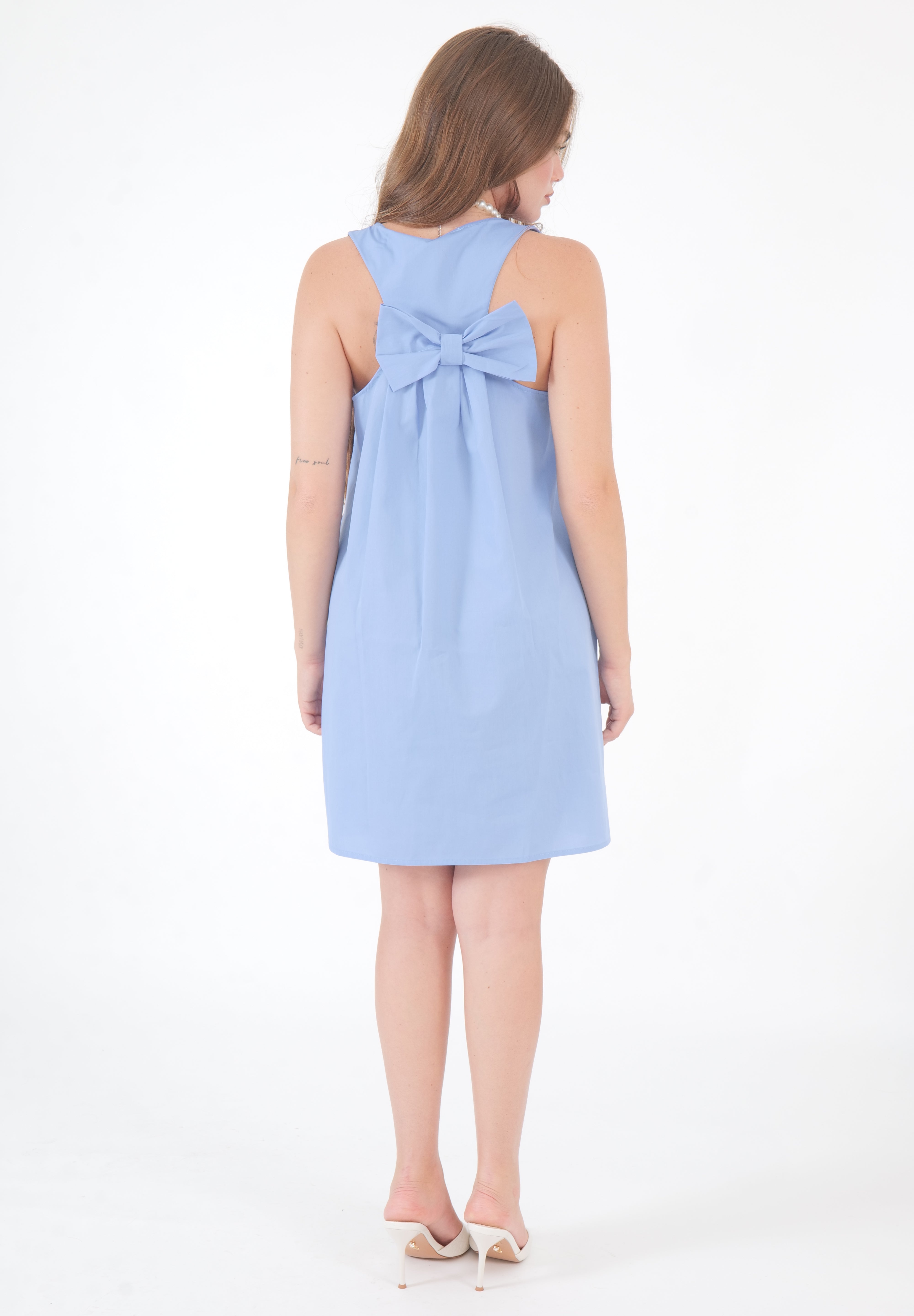 MINI DRESS FIOCCO AZZURRO