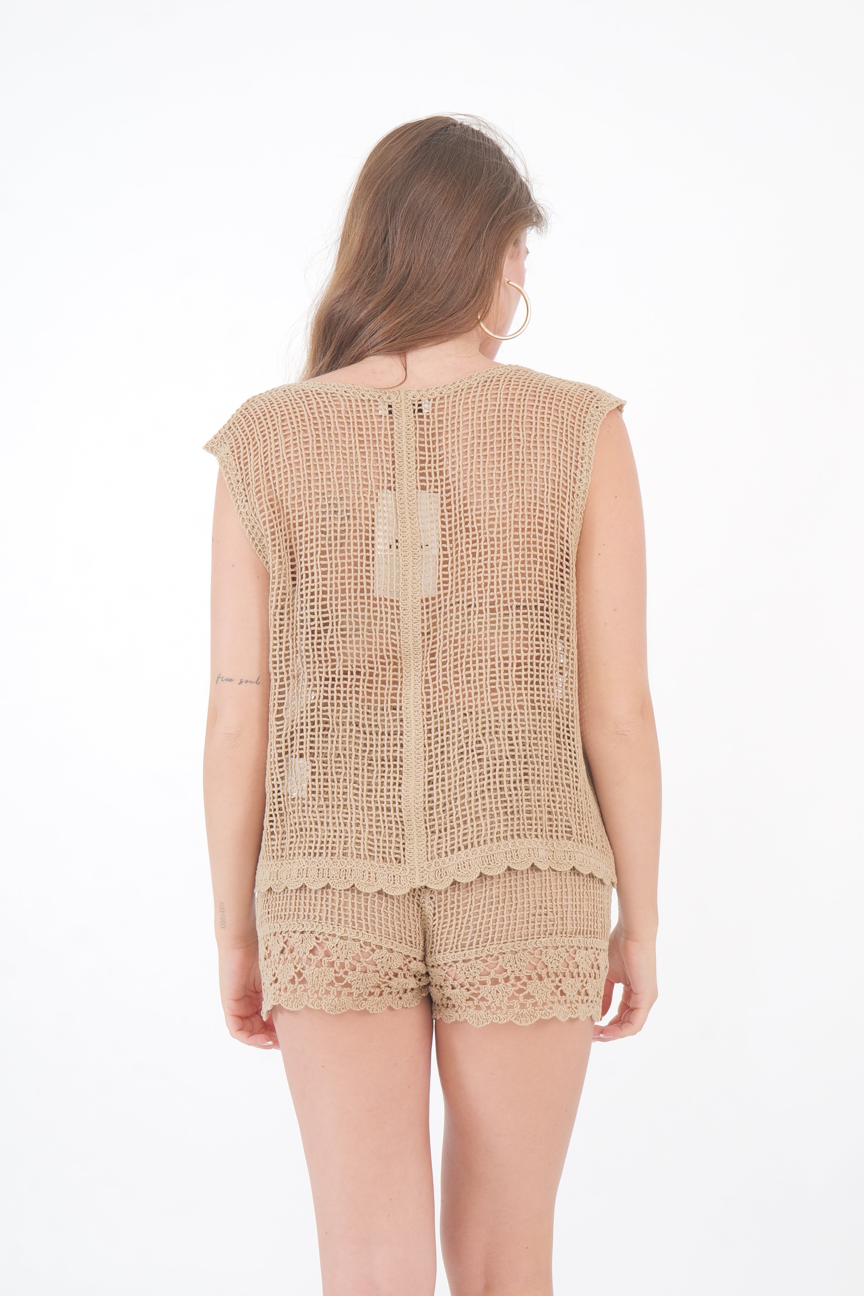 TOP CROCHET LACE SABBIA