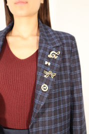 BLAZER QUADRONI BLU