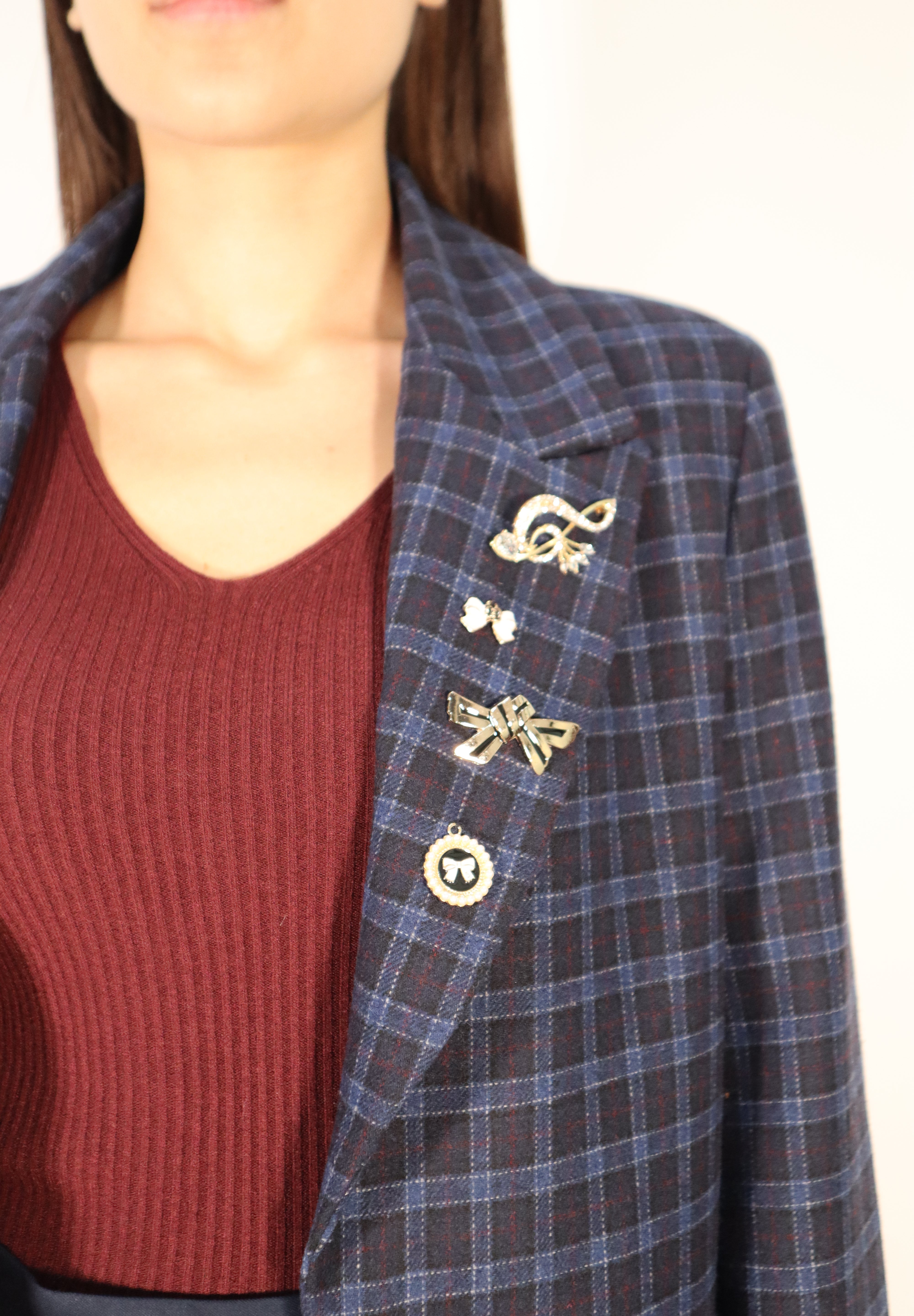 BLAZER QUADRONI BLU