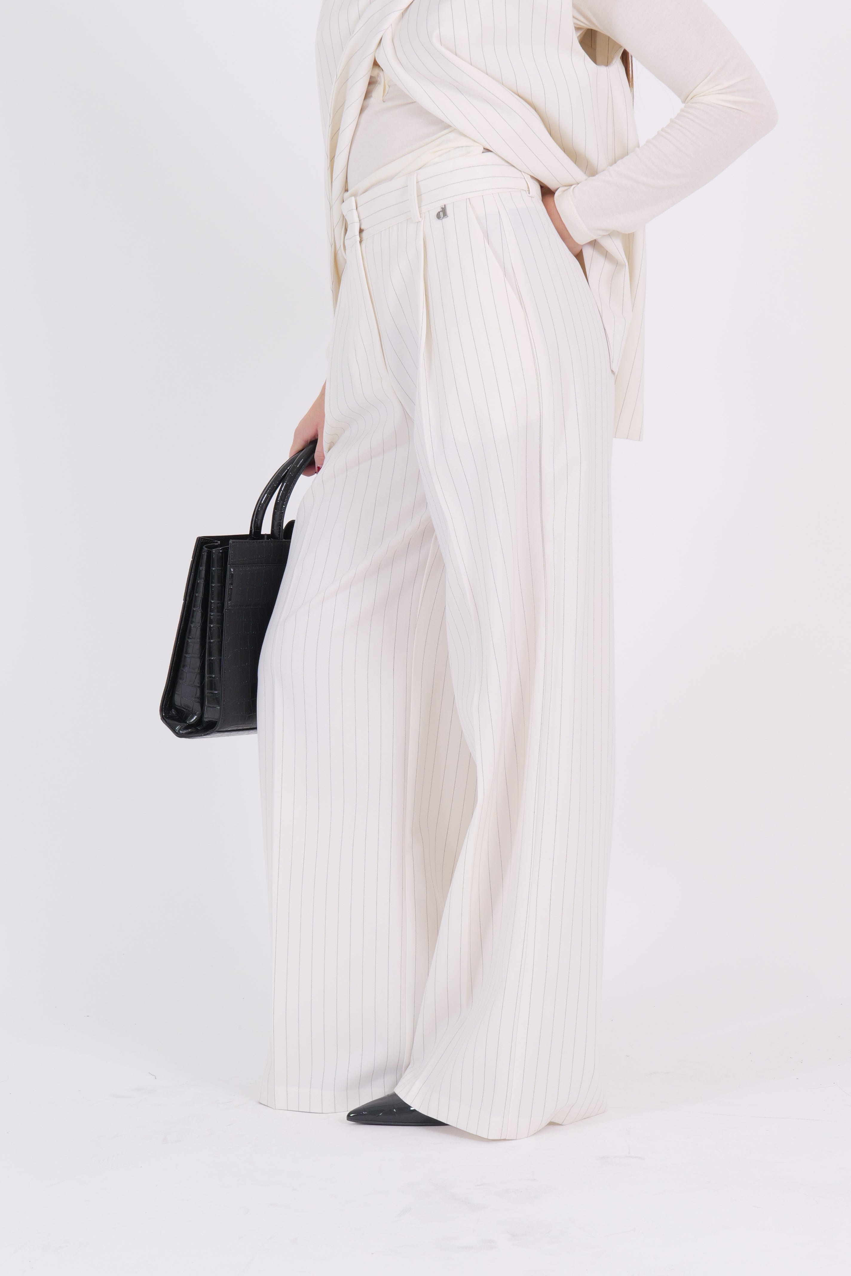 PANTALONE GESSATO DIXIE PANNA