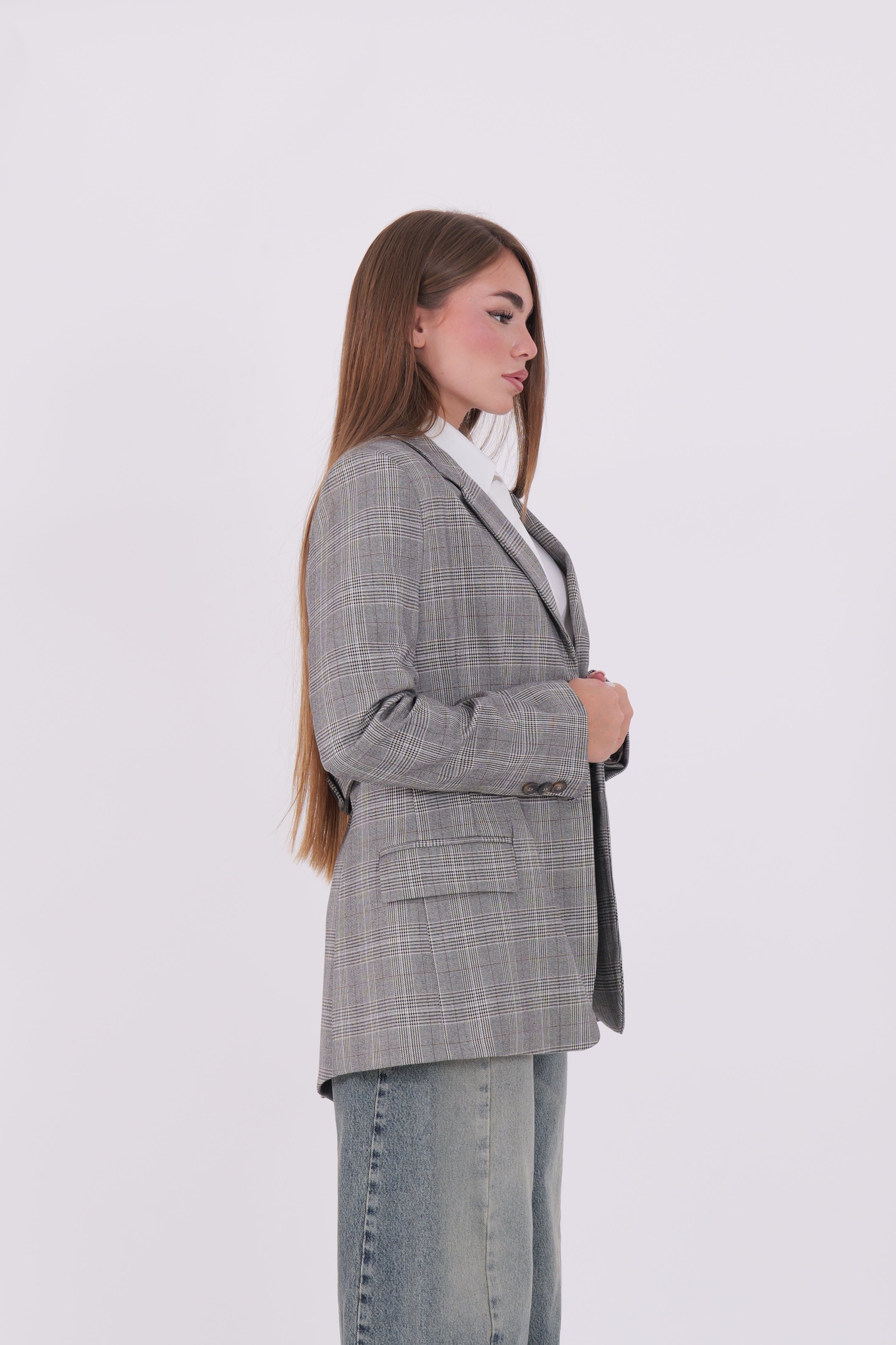 BLAZER GRIGIO CHECK