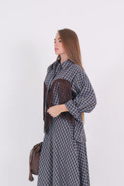 CAMICIA FRANGE MORO/CELESTE