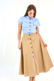 ABITO CELESTE CAMEL