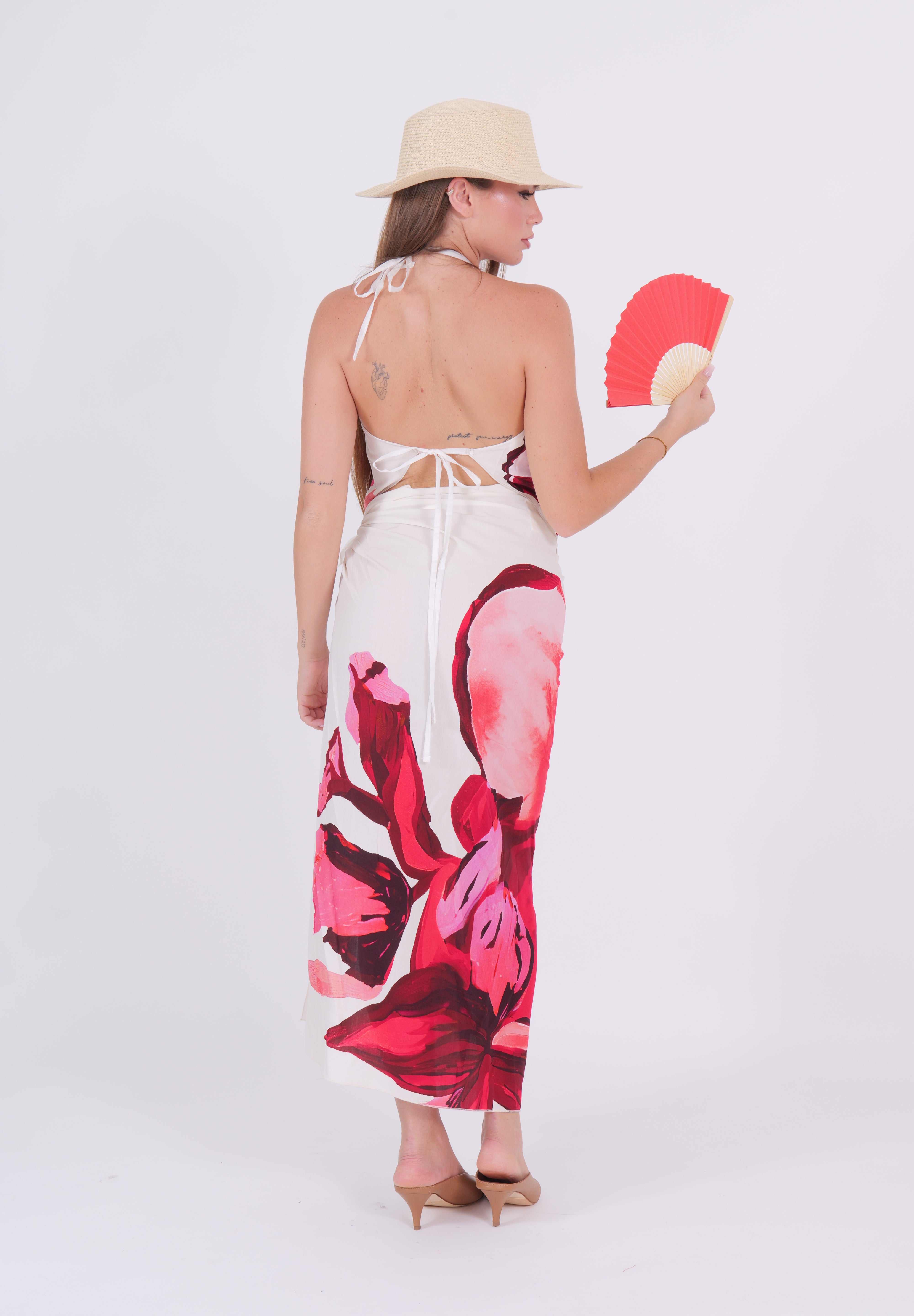 TOP FOULARD FUXIA