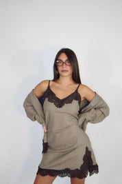 MINI DRESS EVA PIZZO E CHECK