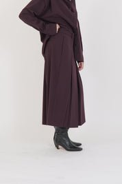 PANTALONE PLISSÈ BORDEAUX