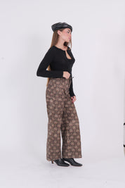 PANTALONE FANTASY NERO/CAMMELLO