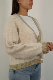 CARDIGAN WITH LUREX EDGE