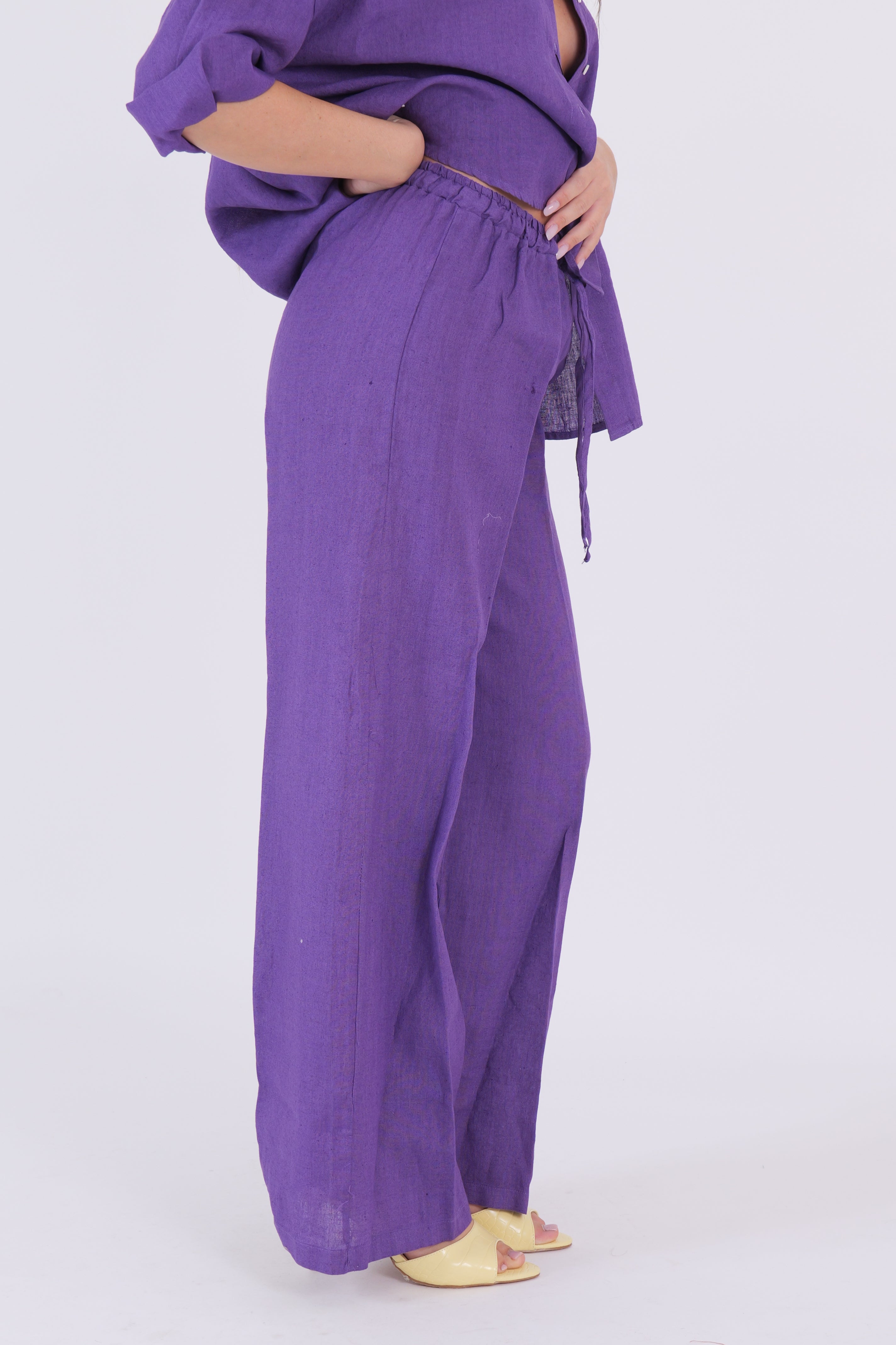 PANTALONE LINO VIOLA DIXIE
