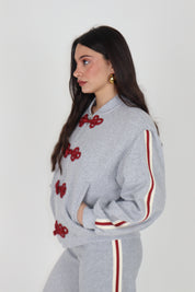 BOMBER IN FELPA JAPAN GREY