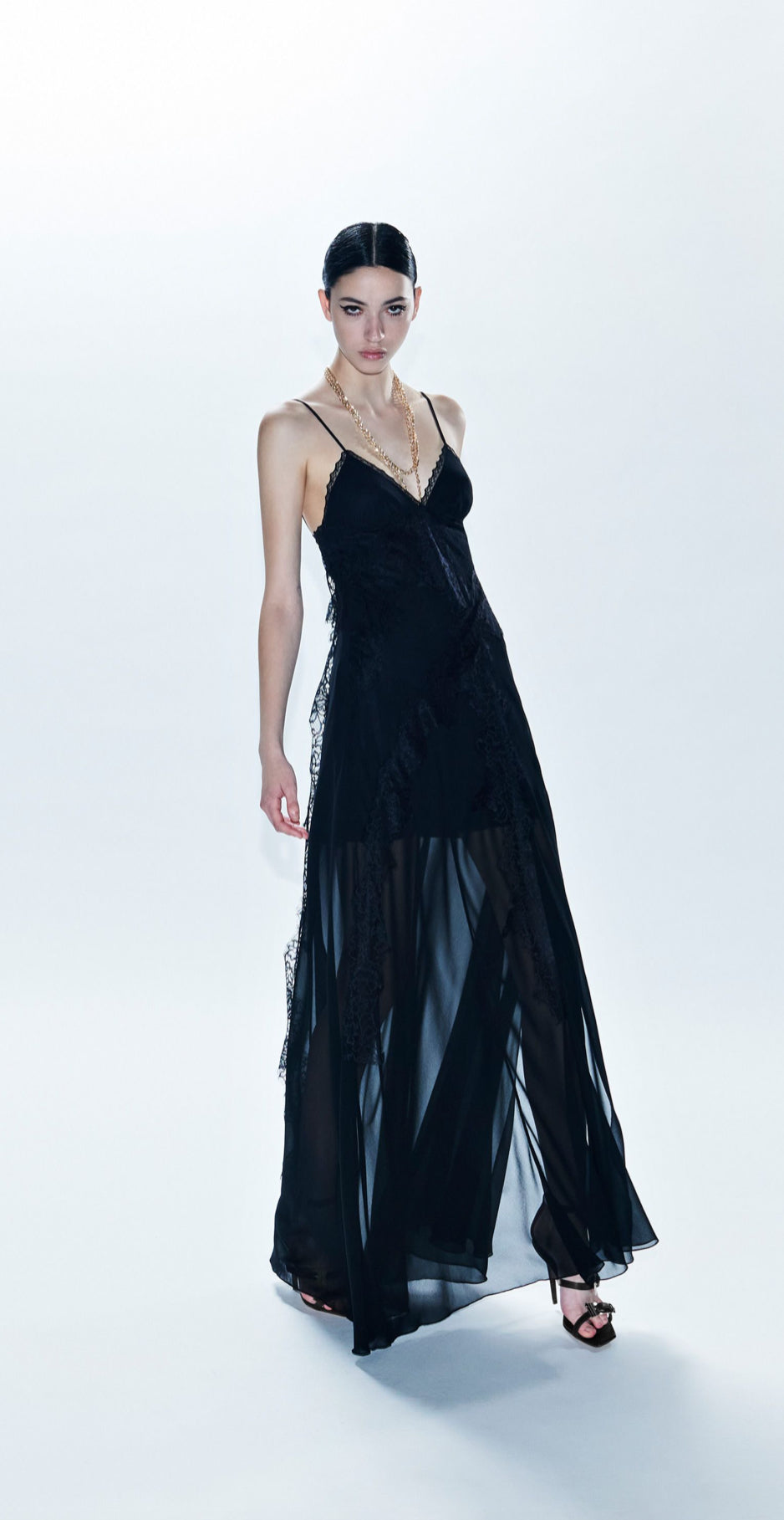 SLIP DRESS TEODORA NERO