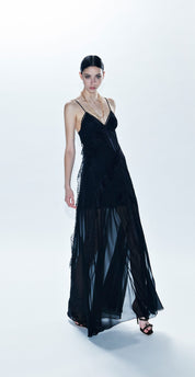 SLIP DRESS TEODORA NERO