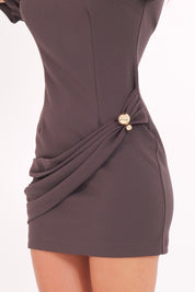 MINI DRESS TYLO CHOCO