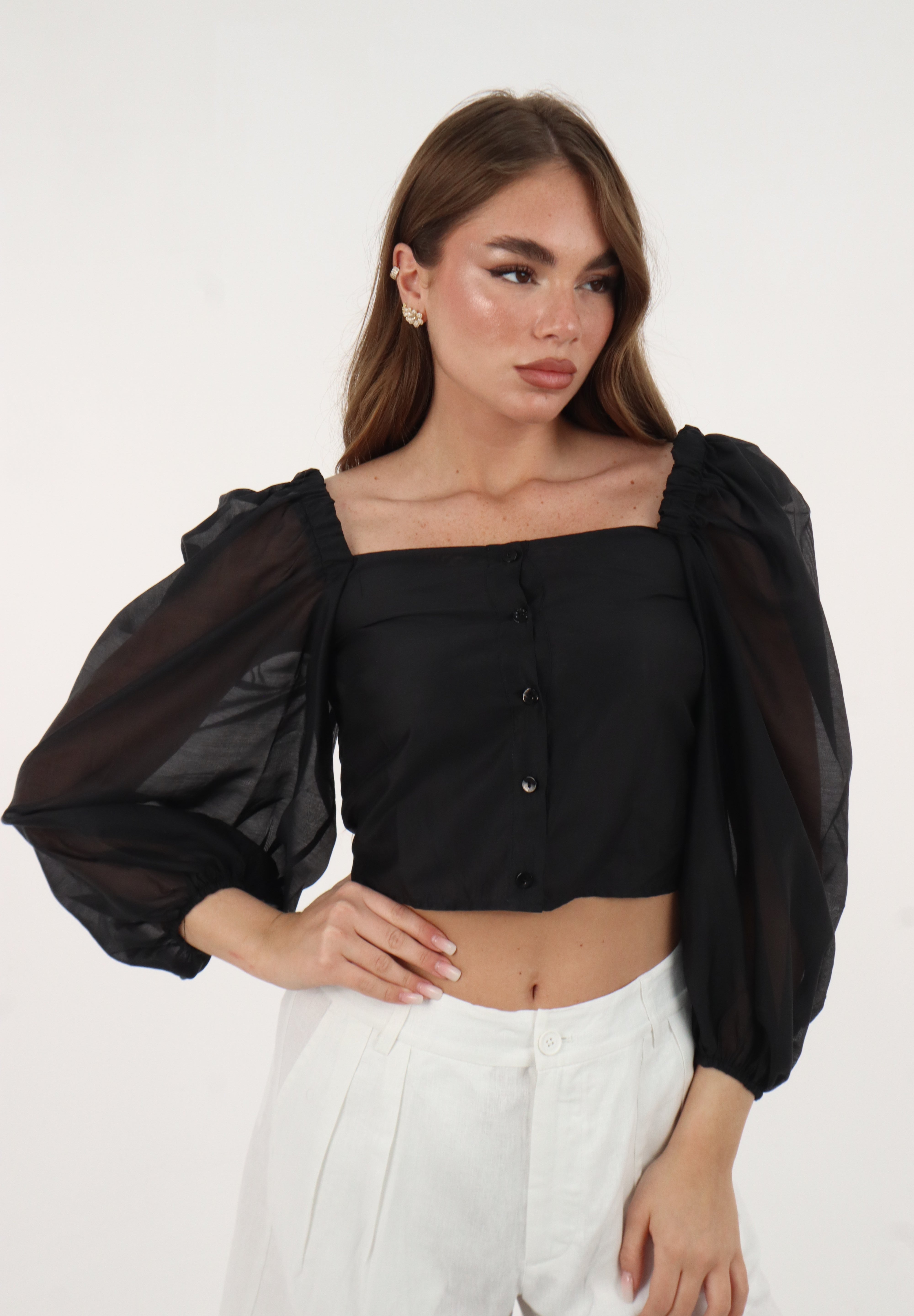 TOP CORALINE NERO