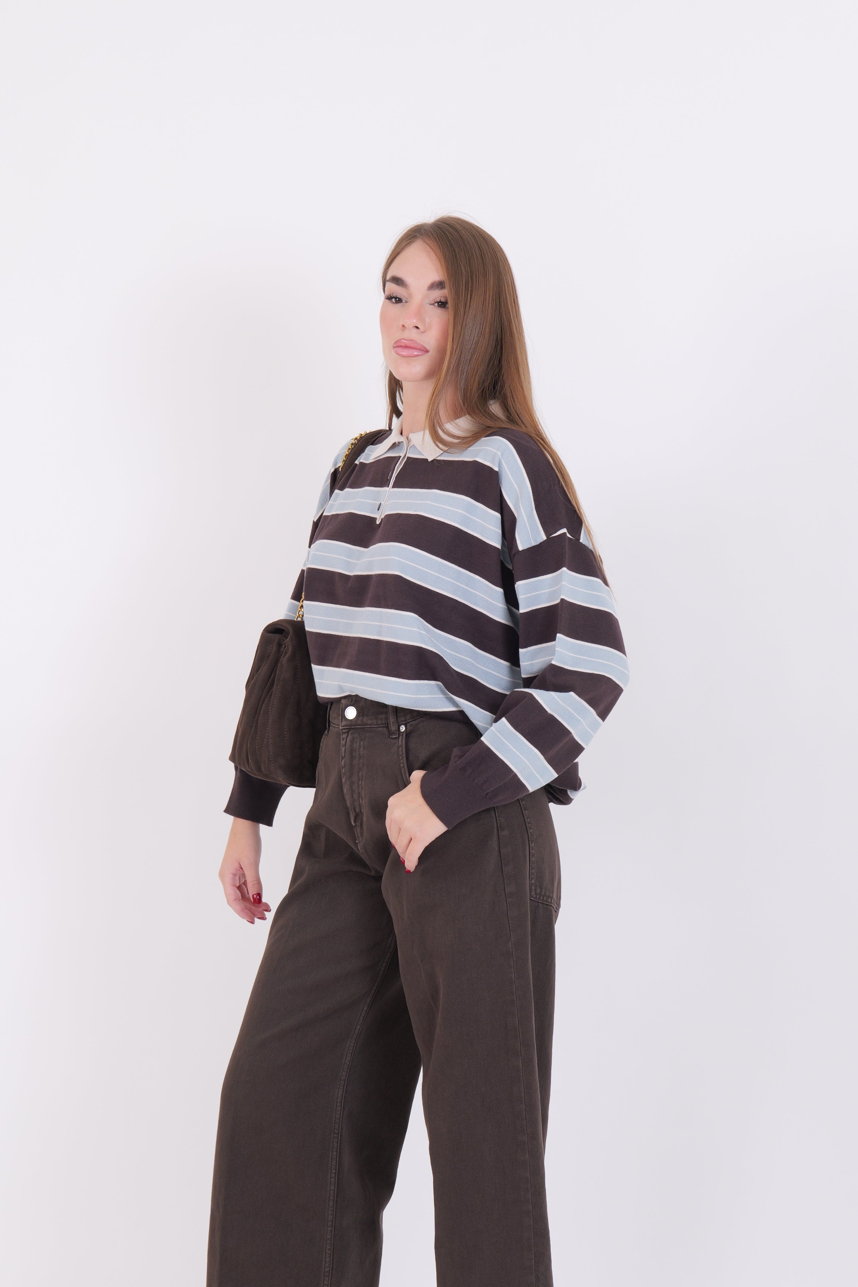 POLO CELESTE/MORO