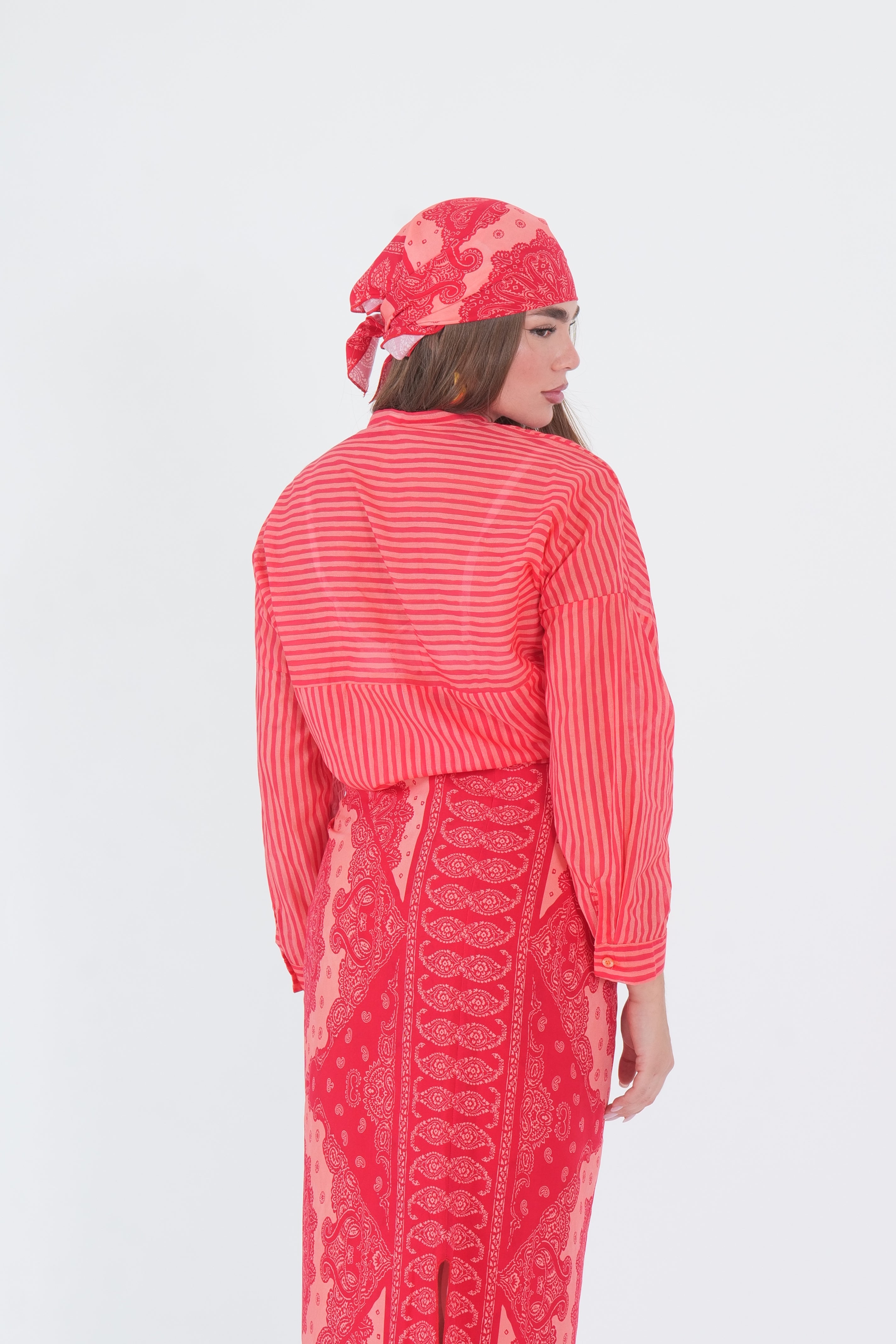 CAMICIA MUSSOLA LINES FUCSIA