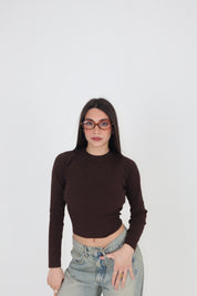 MAGLIA CROP ISA MORO