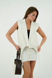 GILET LACE NATURAL