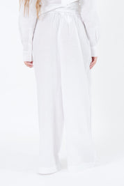 PANTALONE IN LINO WHITE