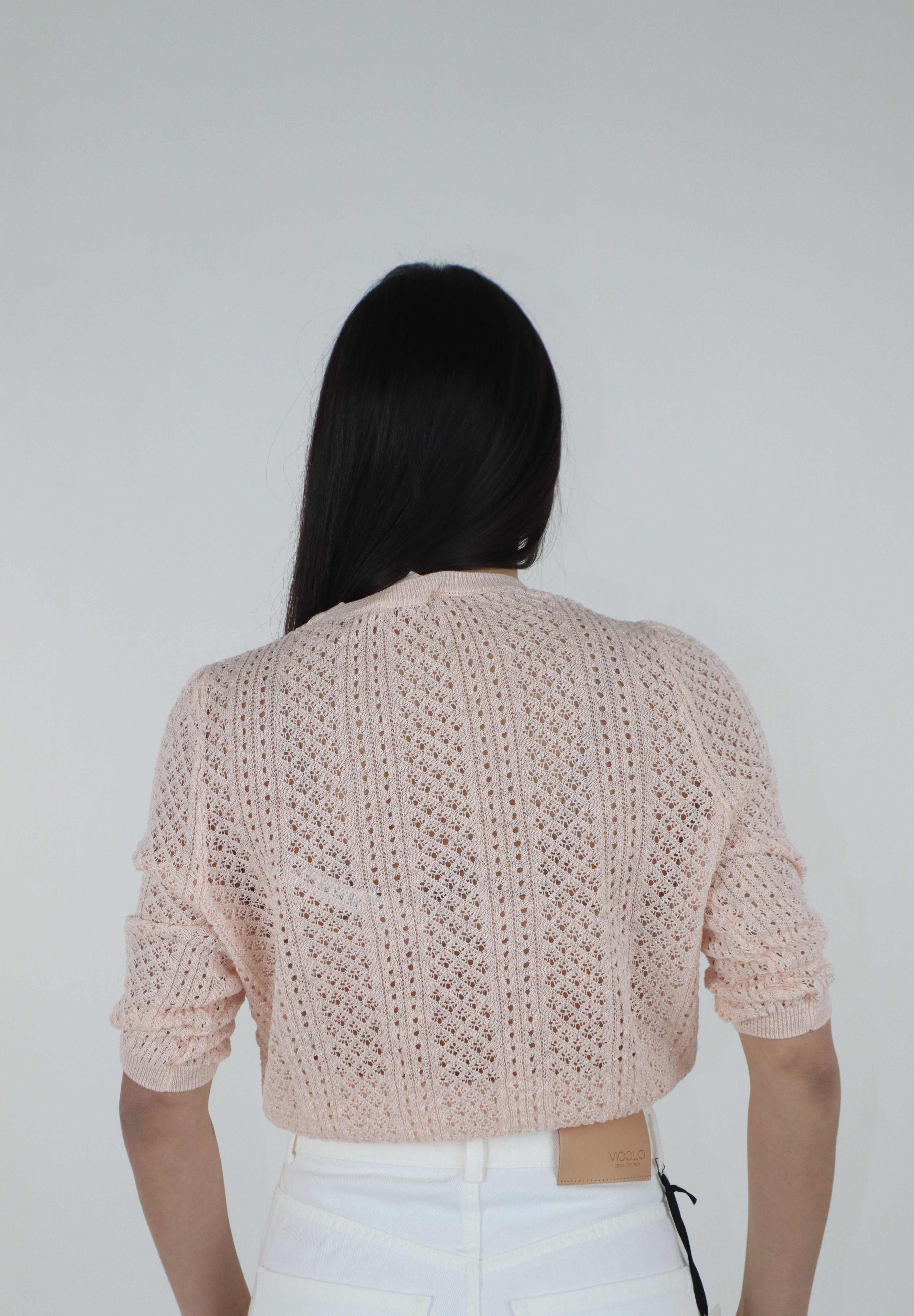 MAGLIA TRAFORATA ROSA