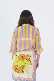 CAMICIA ECO RIGA LILLA/LIME