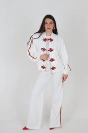 BOMBER IN FELPA JAPAN WHITE