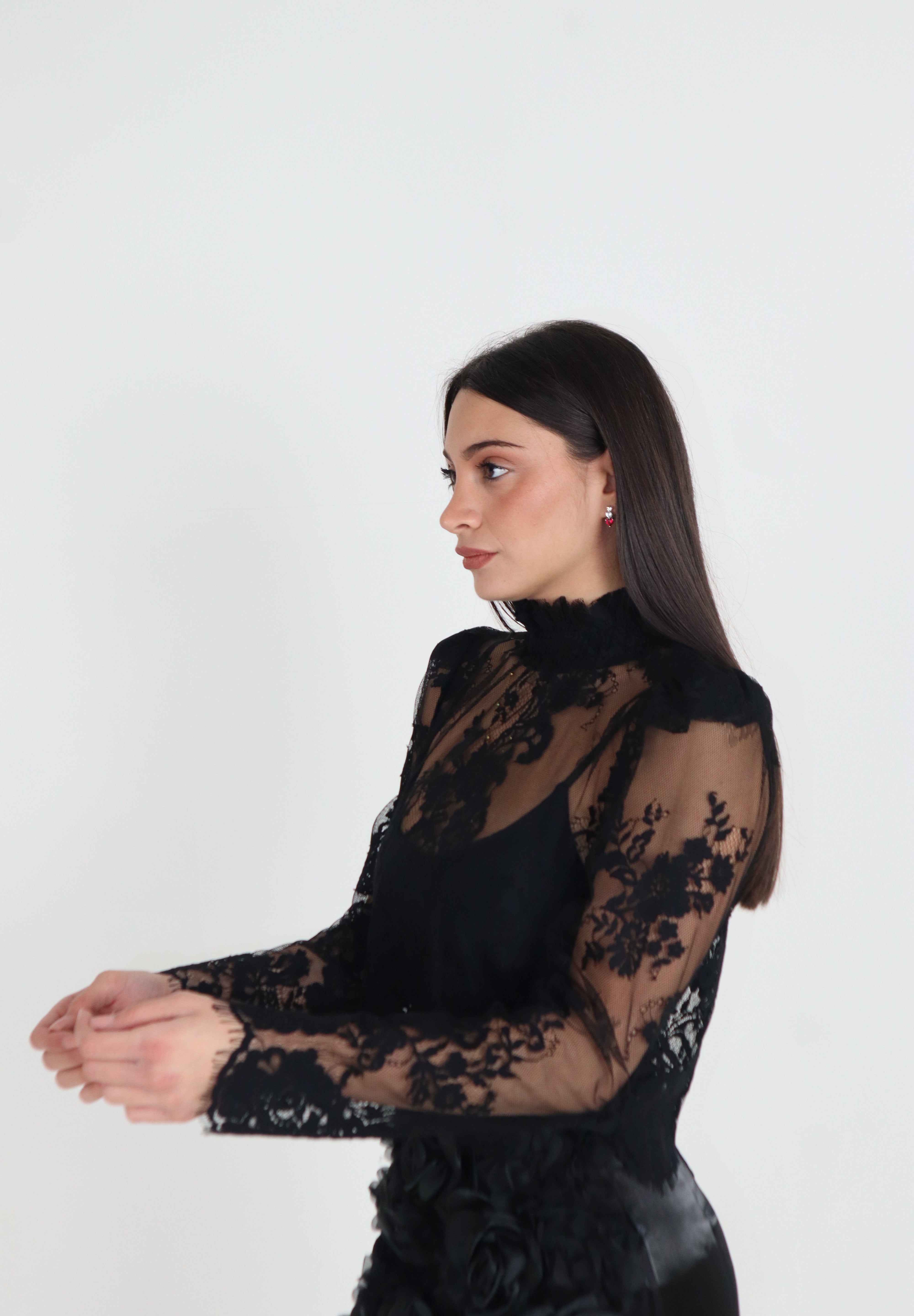 TOP COLLETTO IN PIZZO