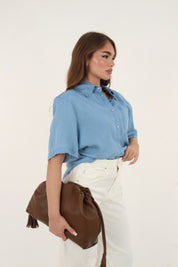 CAMICIA DENIM TENCEL