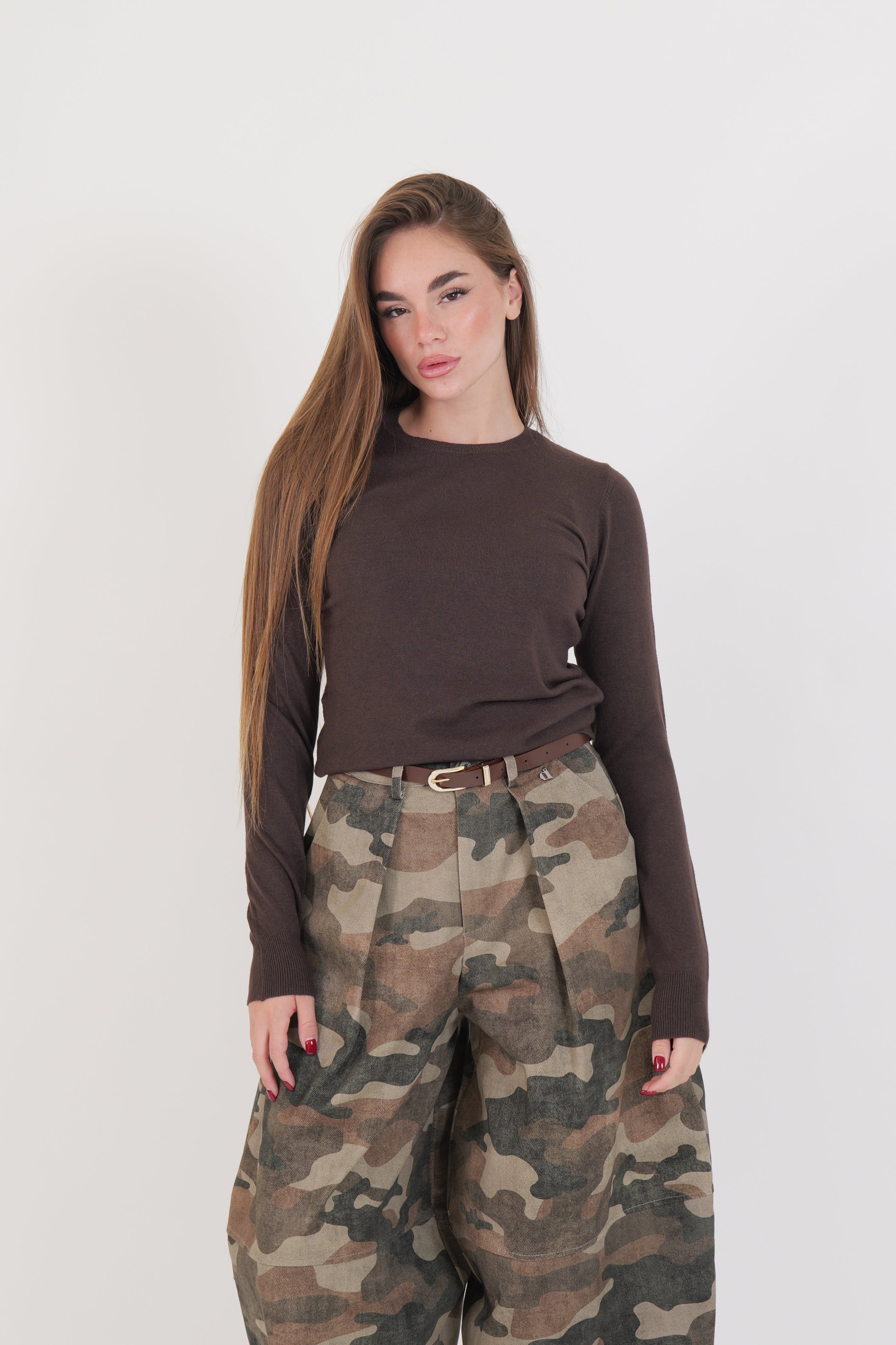 MAGLIA GIROCOLLO MORO