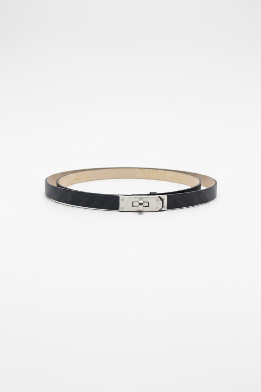 CINTURA SAFFIANO NERO LOU