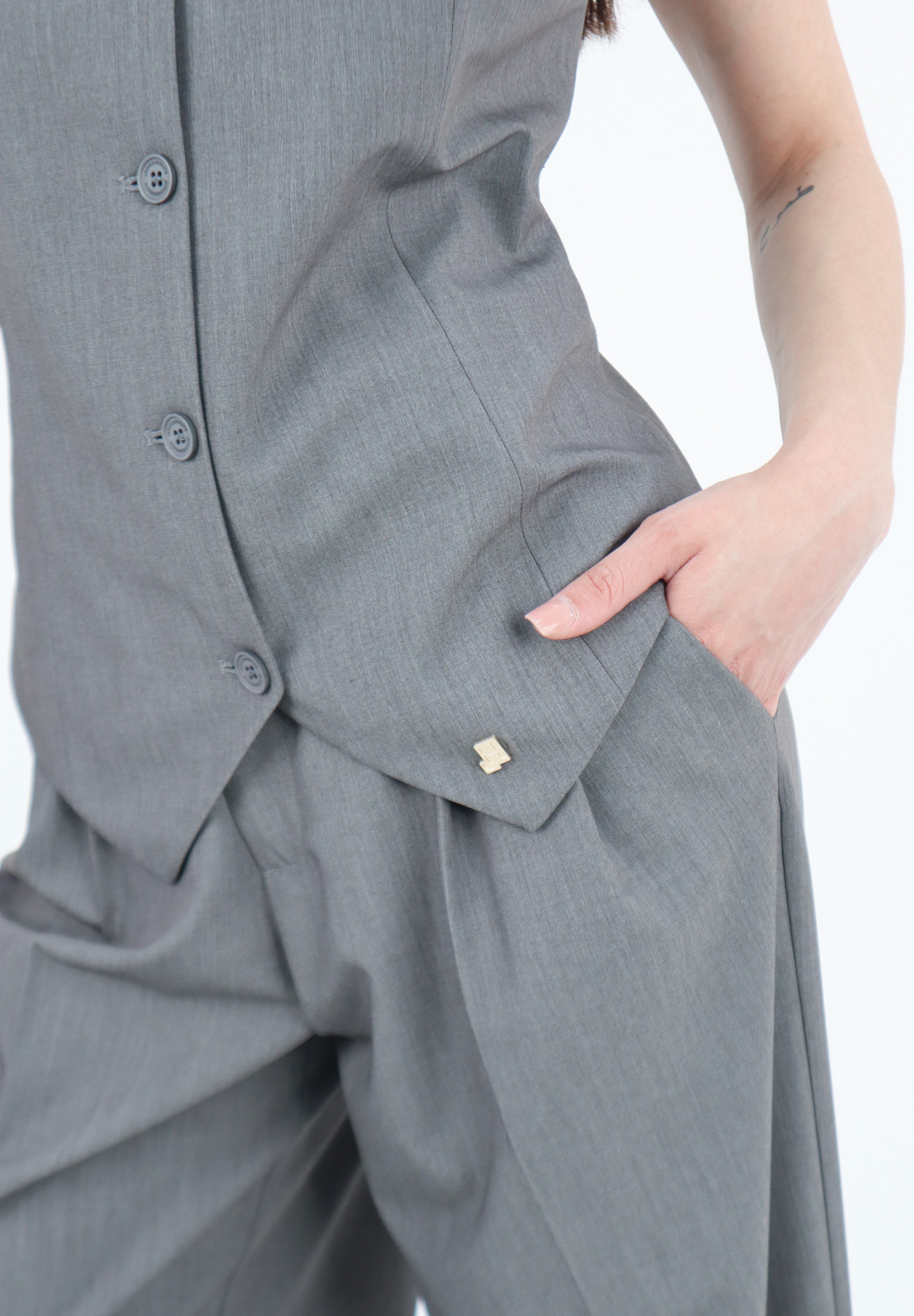 GILET REVERSE GRIGIO