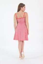 MINI DRESS VICHY ROSSO